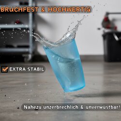 ENGELLAND 20er Set Plastikbecher bunt 400 ml stapelbar Mehrweg