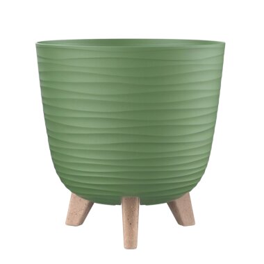 Blumentopf 28 cm mit Füßen, Bewässerungssystem & Drainage Kunststoff