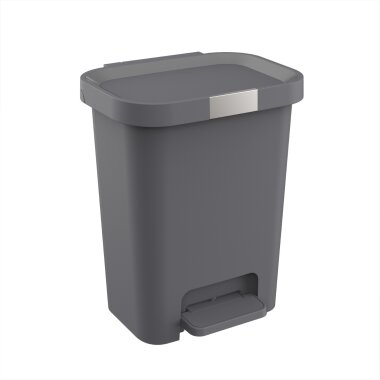 ENGELLAND Mülleimer 40 L mit Pedal und Soft-Close Deckel Anthrazit