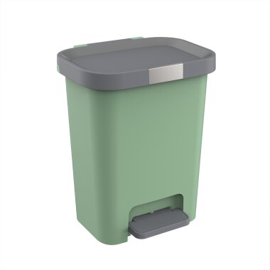 ENGELLAND Mülleimer 40 L mit Pedal und Soft-Close Deckel Salbei-Grün