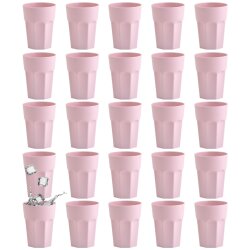 ENGELLAND 25er Plastikbecher Rosa 250 ml BPA-frei stapelbar