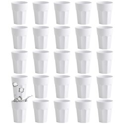 ENGELLAND 25x Kunststoffbecher 250 ml cremeweiß...