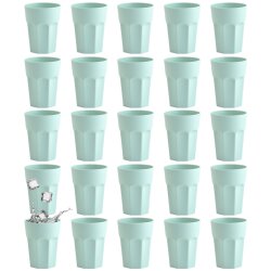 ENGELLAND 25x Kunststoffbecher 250 ml Mintgrün...