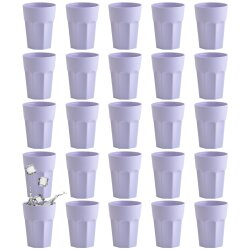 ENGELLAND 25x Kunststoffbecher 250 ml Flieder –...