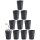 10er Set Kunststoffbecher 250 ml Anthrazit & Pastellfarben – bruchfest, stapelbar, BPA-frei