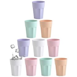 10er Set Kunststoffbecher 250 ml – Bunt &...
