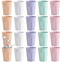 ENGELLAND 20x Kunststoffbecher 250 ml bunt –...