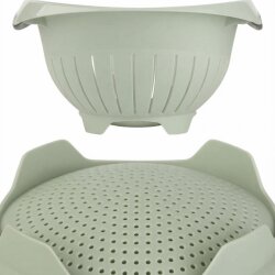 Engelland - 1 x Abtropfsieb, Beige, Nudelsieb, Küchensieb mit Griffen, Kunststoff, BPA-frei, Ø 24,50 cm, Haushaltssieb, Seiher für Obst, Nudel, Gemüse, spülmaschinengeeignet