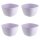 Engelland Kunststoffschüsseln 4er Set, 750 ml, BPA-frei, Flieder-Lila, bruchfest & stapelbar - Müslischalen, Suppenschalen, Snack- & Dipschalen - mikrowellen-, spülmaschinen- & gefriergeeignet