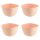 Engelland Kunststoffschüsseln 4er Set, 750 ml, BPA-frei, Apricot, bruchfest & stapelbar - Müslischalen, Suppenschalen, Snack- & Dipschalen - mikrowellen-, spülmaschinen- & gefriergeeignet