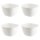 Engelland Kunststoffschüsseln 4er Set, 750 ml, BPA-frei, Weiß, bruchfest & stapelbar - Müslischalen, Suppenschalen, Snack- & Dipschalen - mikrowellen-, spülmaschinen- & gefriergeeignet