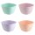 Engelland Kunststoffschüsseln 4er Set, 750 ml, BPA-frei, bunter Farbmix, bruchfest & stapelbar - Müslischalen, Suppenschalen, Snack- & Dipschalen - mikrowellen-, spülmaschinen- & gefriergeeignet