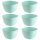 Engelland Kunststoffschüsseln 6er Set, 750 ml, BPA-frei, Mint-Grün, bruchfest & stapelbar - Müslischalen, Suppenschalen, Snack- & Dipschalen - mikrowellen-, spülmaschinen- & gefriergeeignet