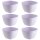 Engelland Kunststoffschüsseln 6er Set, 750 ml, BPA-frei, Flieder-Lila, bruchfest & stapelbar - Müslischalen, Suppenschalen, Snack- & Dipschalen - mikrowellen-, spülmaschinen- & gefriergeeignet