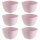 Engelland Kunststoffschüsseln 6er Set, 750 ml, BPA-frei, Rosa, bruchfest & stapelbar - Müslischalen, Suppenschalen, Snack- & Dipschalen - mikrowellen-, spülmaschinen- & gefriergeeignet