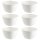 Engelland Kunststoffschüsseln 6er Set, 750 ml, BPA-frei, Weiß, bruchfest & stapelbar - Müslischalen, Suppenschalen, Snack- & Dipschalen - mikrowellen-, spülmaschinen- & gefriergeeignet