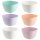 Engelland Kunststoffschüsseln 6er Set, 750 ml, BPA-frei, bunter Farbmix, bruchfest & stapelbar - Müslischalen, Suppenschalen, Snack- & Dipschalen - mikrowellen-, spülmaschinen- & gefriergeeignet